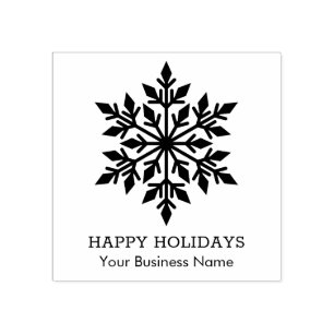 Tampons Encreurs Élégant Snowflake Joyeux Vacances Petite entrepris