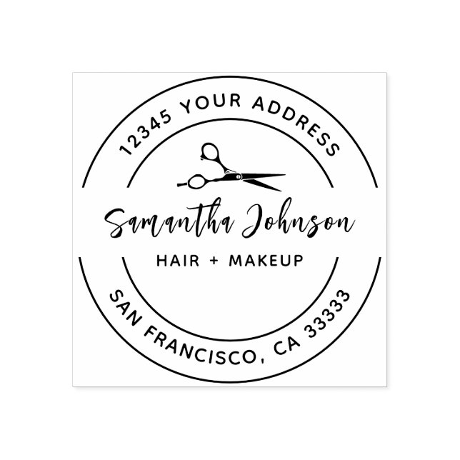 Tampons Encreurs Élégant Timbre en caoutchouc de salon (Impression)