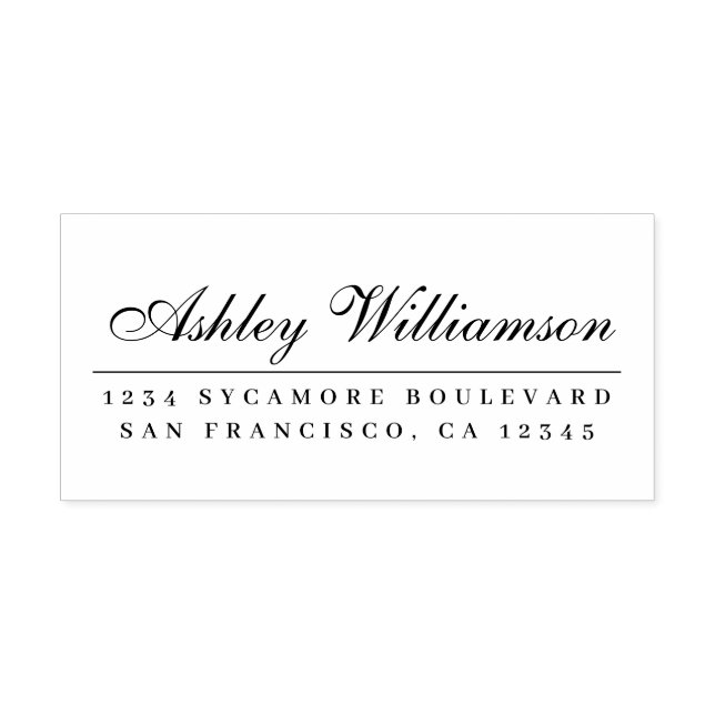 Tampons Encreurs Élégante calligraphie Adresse de retour Timbre en  (Impression)