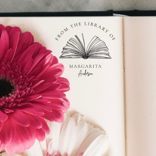 Tampons Encreurs Élégante Écriture Classique De La Bibliothèque Vin