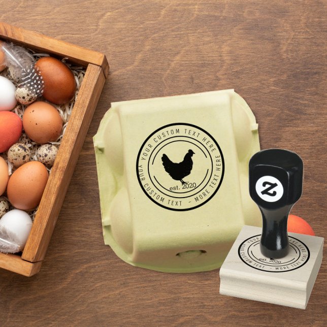 Tampons Encreurs Élevage de poulet oeufs frais en boîte fermiers ma (Créateur téléchargé)