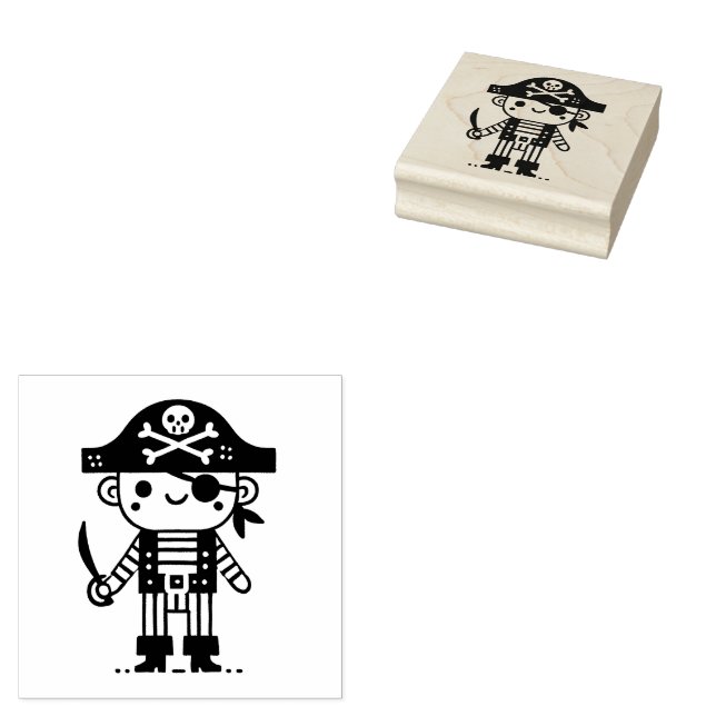 Tampons Encreurs Enfants Pirates mignons (Tamponné)