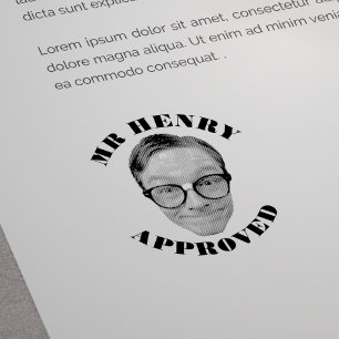 Tampons Encreurs Enseignant Funny Visage Approuvé