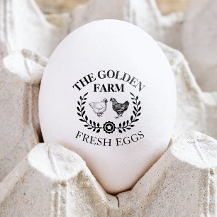 Tampons Encreurs Entreprise Rustique Agricole OEufs Frais