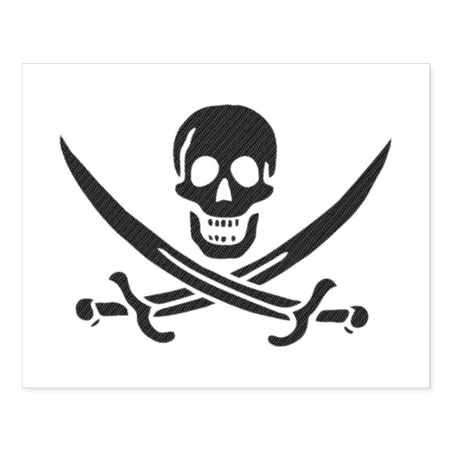 Tampons Encreurs Épées de crânes d'obsidienne Drapeau pirate de Cal (Impression)