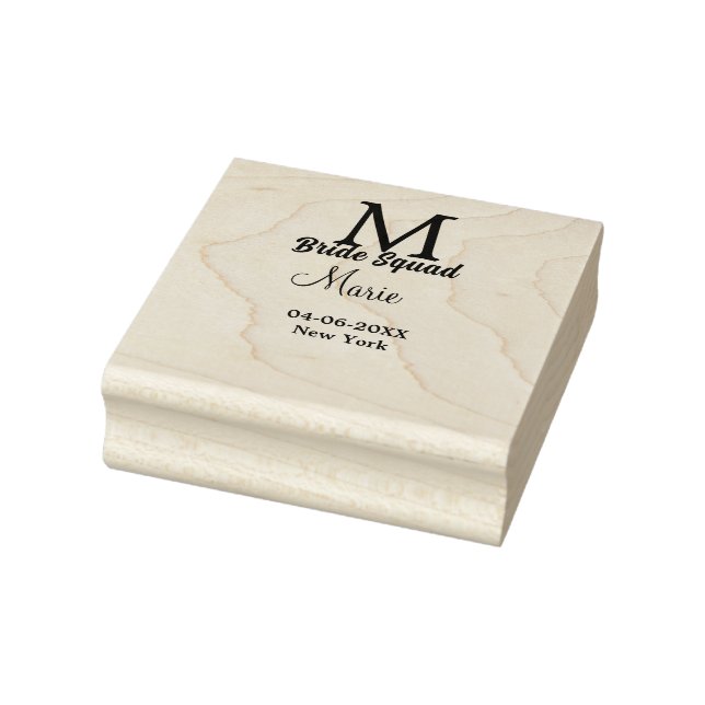 Tampons Encreurs Equipe de mariée ajouter nom monogramme demoiselle (Tampon)