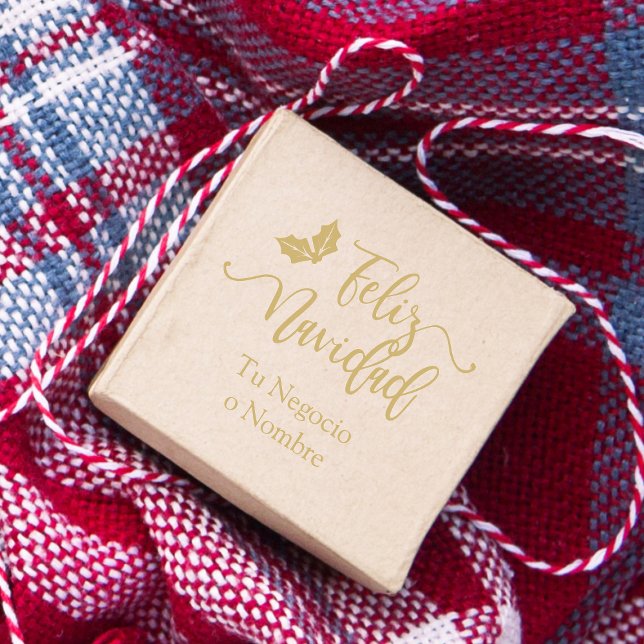 Tampons Encreurs Espagnol Feliz Navidad Citation Typographie & Holl (Créateur téléchargé)