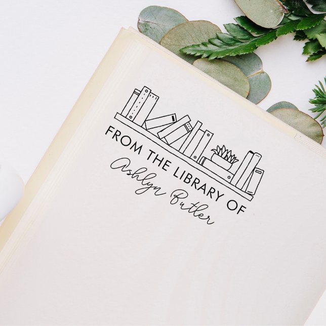 Tampons Encreurs Étagère Bibliothèque personnelle Timbre du livre (Créateur téléchargé)
