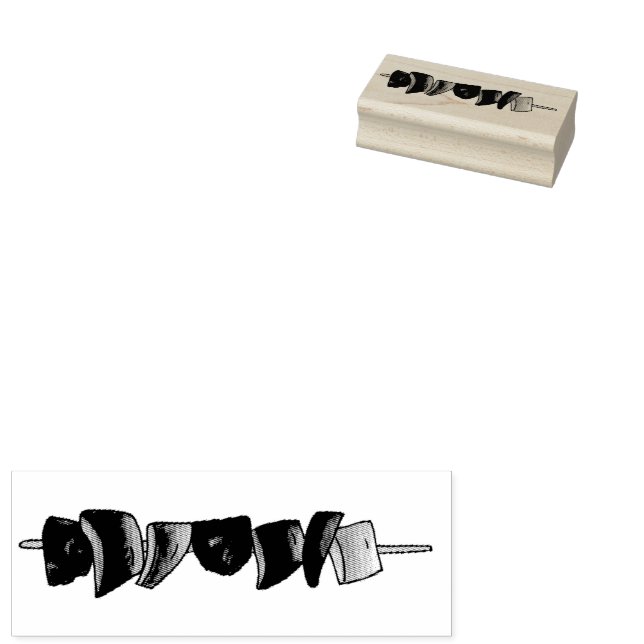 Tampons Encreurs Été Pique-nique Shish Kebab Esquisse Légère Timbre (Tamponné)