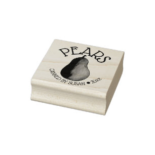 Tampons Encreurs Été Vert Ripe Poire Fruit Pears Canalisé Par