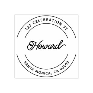 Tampons Encreurs Étiquette en caoutchouc de retour de script rétro