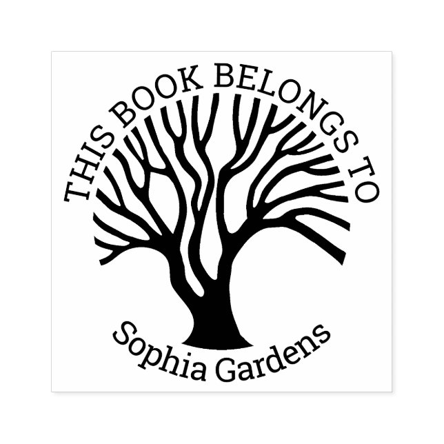 Tampons Encreurs Ex Libris - Arbre de vie 02v2 Timbre en caoutchouc (Impression)