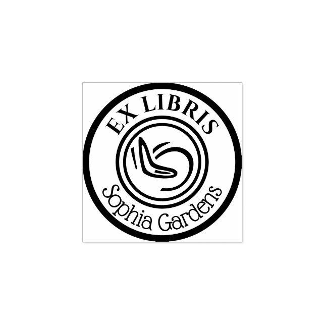 Tampons Encreurs Ex Libris Boomerang Rond (Impression)