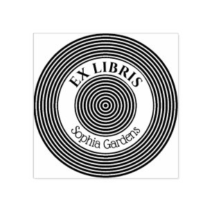 Tampons Encreurs Ex Libris Cercles concentrés v1