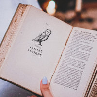 Ex-libris Chouette Vintage & Initiales Livre de bi