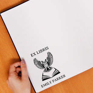 Tampons Encreurs Ex Libris de Hibou Vintage Étiquette de livre à no