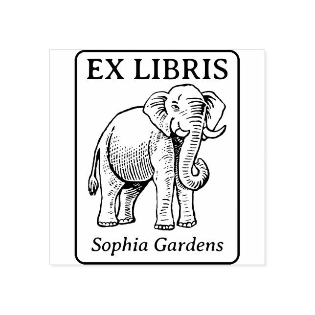 Tampons Encreurs Ex Libris - Eléphant indien (Impression)