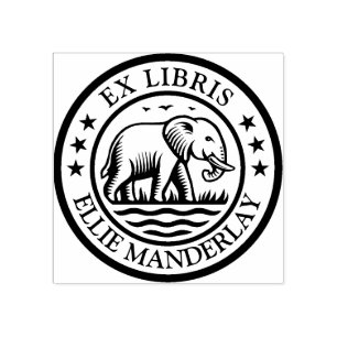 Tampons Encreurs Ex Libris - Eléphant marchant