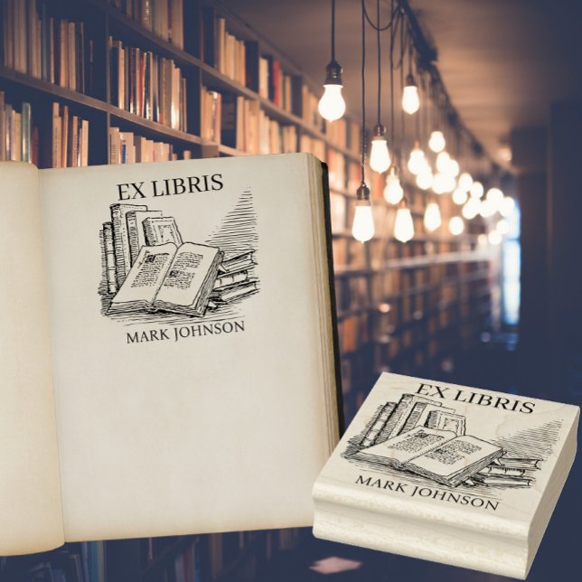 Tampons Encreurs EX libris exlibris bibliothèque bibliothèque bibli (Créateur téléchargé)