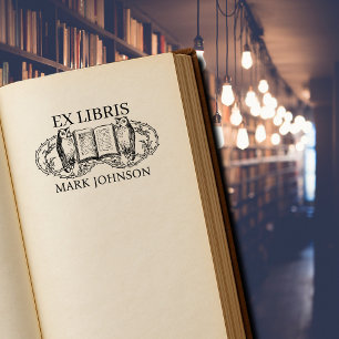 Tampons Encreurs EX libris exlibris Librairie librairie hibou