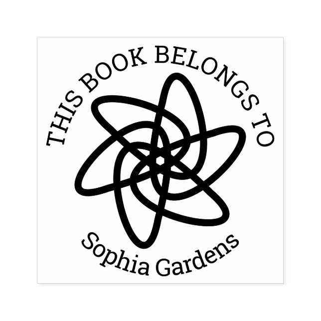 Tampons Encreurs Ex Libris - Fleur géométrique 05 (Impression)