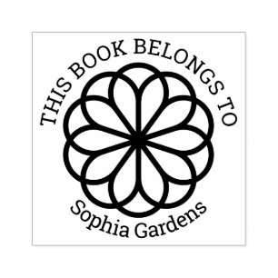 Tampons Encreurs Ex Libris - Fleur géométrique 06