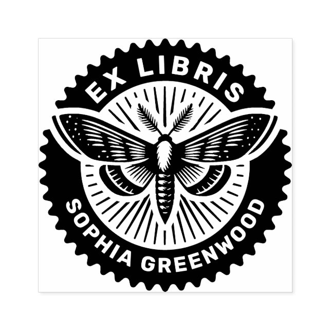 Tampons Encreurs Ex Libris - Moth (Impression)
