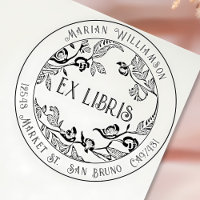 Ex-libris personnalisé Custom Deco avec cercle flo