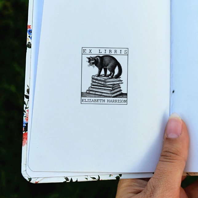 Tampons Encreurs Ex Libris personnalisé pour livre, Bookplate chat  (Créateur téléchargé)