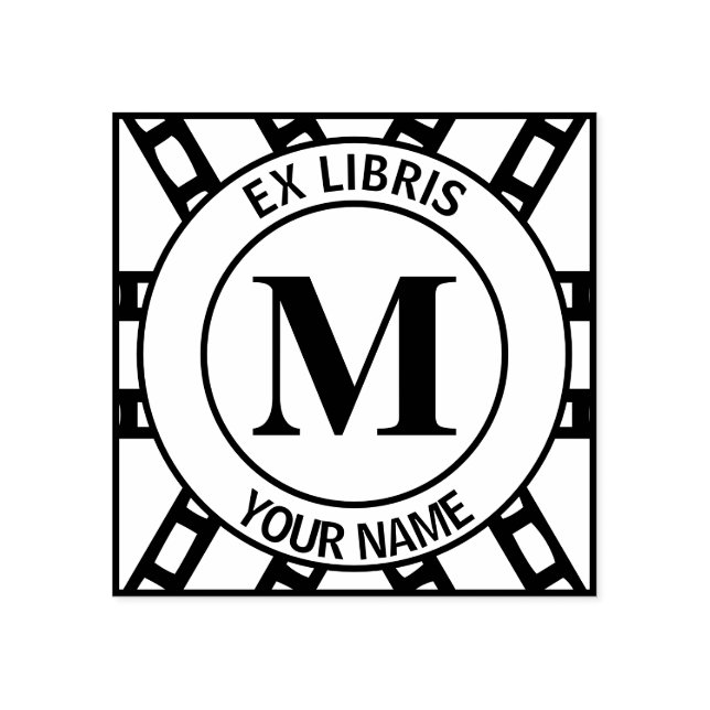 Tampons Encreurs Ex libris Plaque de monogramme (Impression)