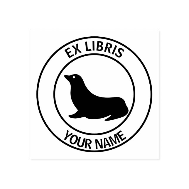 Tampons Encreurs Ex libris plaque d'or de mer (Impression)