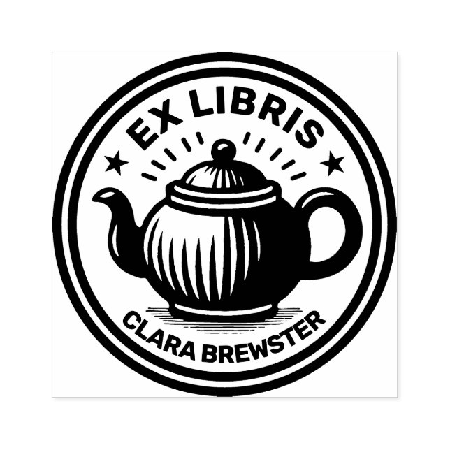 Tampons Encreurs Ex Libris - Pot de thé (Impression)