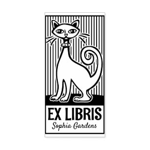 Tampons Encreurs Ex Libris - Retro Cat v2