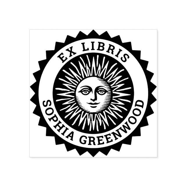 Tampons Encreurs Ex Libris - Sun Face (Impression)