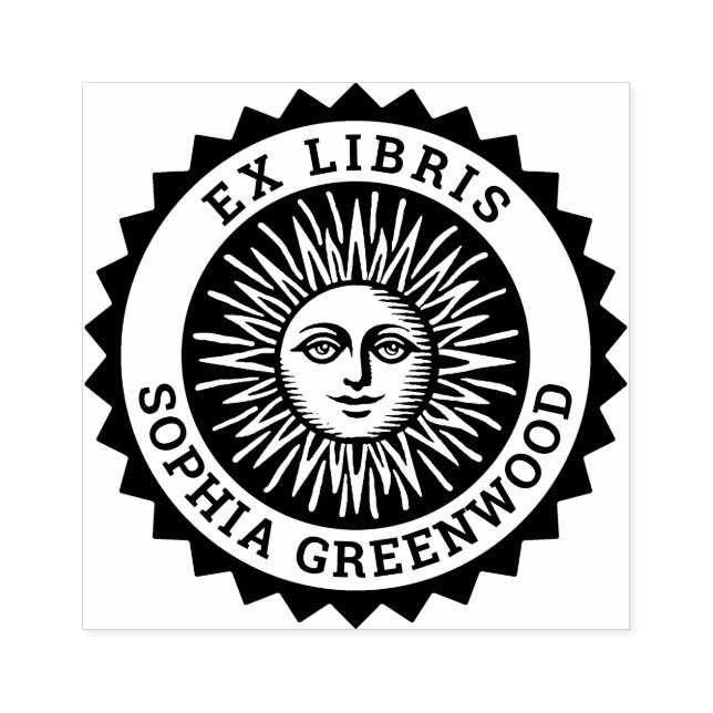 Tampons Encreurs Ex Libris - Sun Face (Impression)