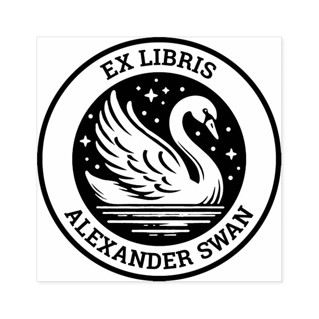 Tampons Encreurs Ex Libris - Swan (Impression)