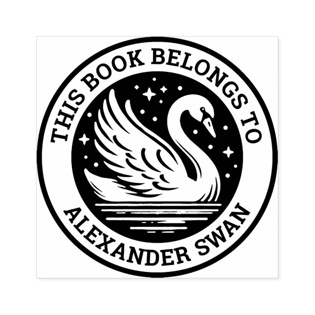 Tampons Encreurs Ex Libris - Swan (Impression)