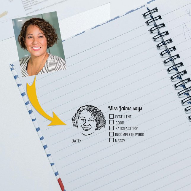 Tampons Encreurs Examen personnalisé de l'enseignant photo (Créateur téléchargé)