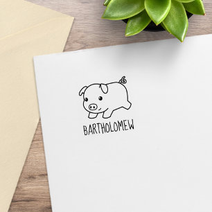 Tampons Encreurs Exécuter le nom personnalisé du cochon de pouce