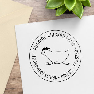 Tampons Encreurs Exécution de poulet Adresse d'affaires Oeuf Carton