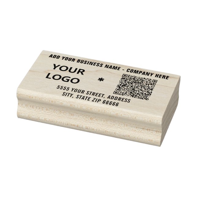 Tampons Encreurs Exemple de texte de code QR et de timbre d'adresse (Tampon)