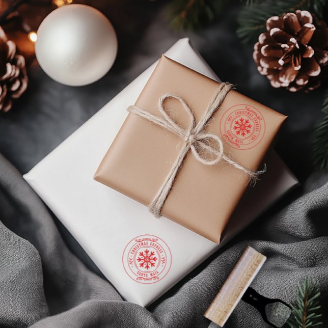 Tampons Encreurs Express de Noël Classique rouge (Christmas Express Red Classic Rubber Stamp)