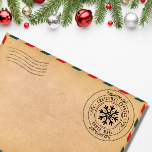 Tampons Encreurs Express de Noël mignon Père Noël Mail Snowflake