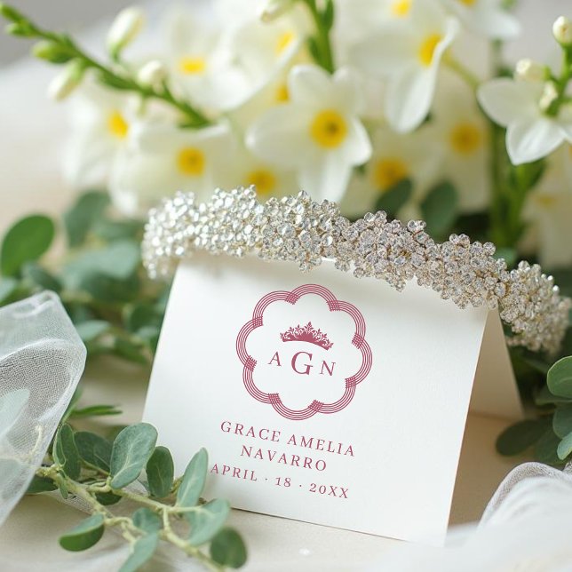 Tampons Encreurs Exquisite Intricate Ornate Floral Princess Tiara (Exquisite Intricate Ornate Floral Princess Tiara Rubber Stamps for Quinceañera.)