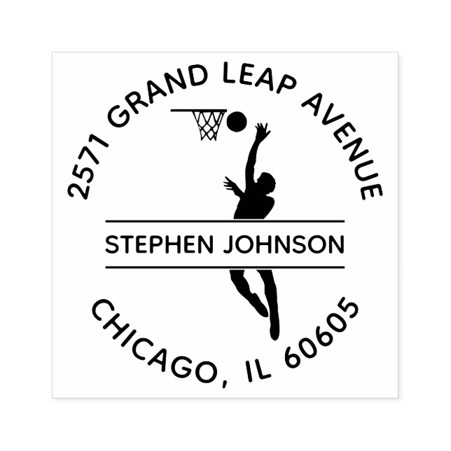 Tampons Encreurs Extraordinaire Slam Dunk Basketball Player Adresse (Impression)
