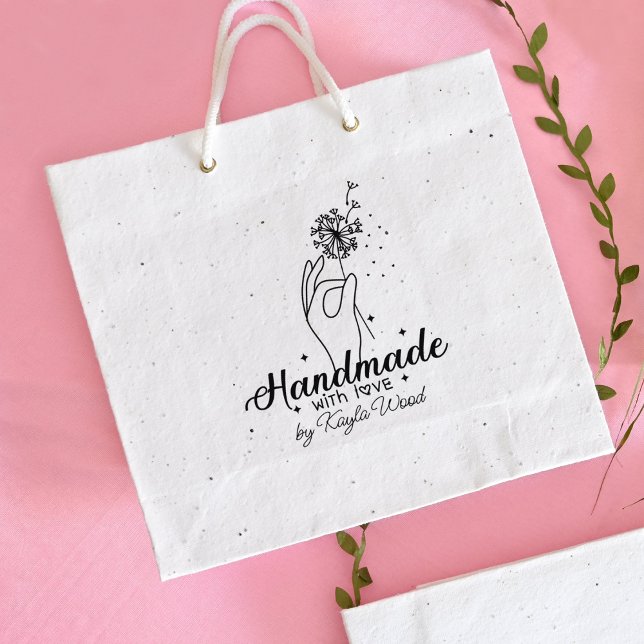 Tampons Encreurs Fabriqué à la main avec amour, Dandelion à la main (Créateur téléchargé)