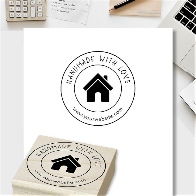 Tampons Encreurs Fabriqué à la main avec amour Logo personnalisé Te (Créateur téléchargé)
