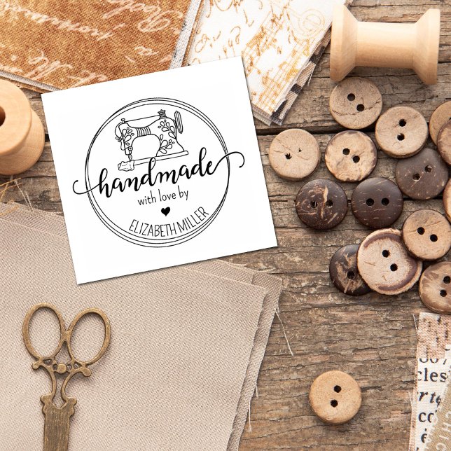 Tampons Encreurs Fabriqué à la main avec amour, Machine à coudre (Créateur téléchargé)