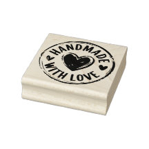Fabriqué à la main avec amour mignon Timbre coeur