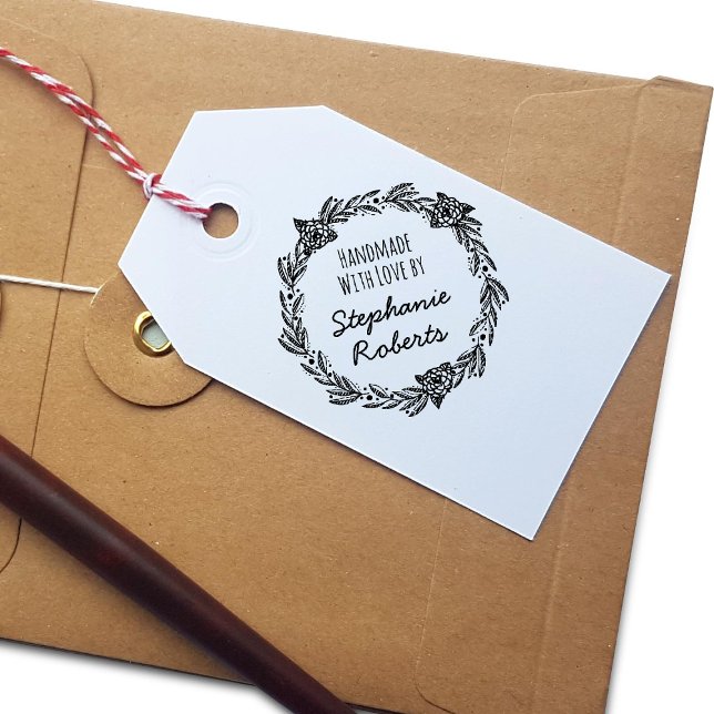 Tampons Encreurs Fabriqué À La Main Avec Amour Timbre En Caoutchouc (Créateur téléchargé)